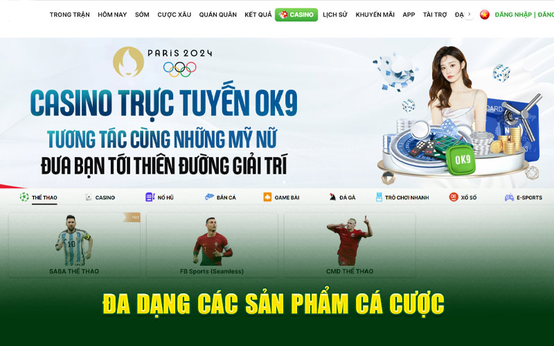 Đa dạng các sản  phẩm cá cược